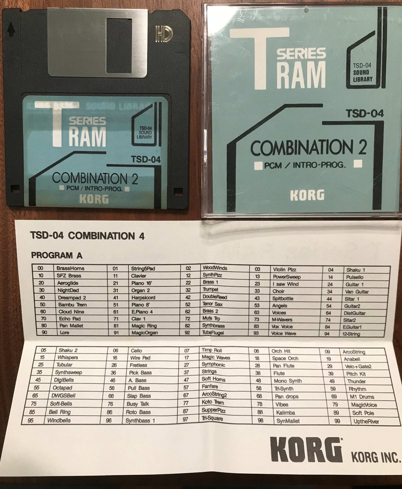 KORG T-SERIES RAM DISK TSD-04 COMBINATION 2