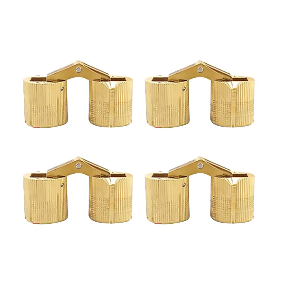 4Pcs 180° Open Angle 12mm Copper Invisible Hidden Hinges For Concealed Worktop