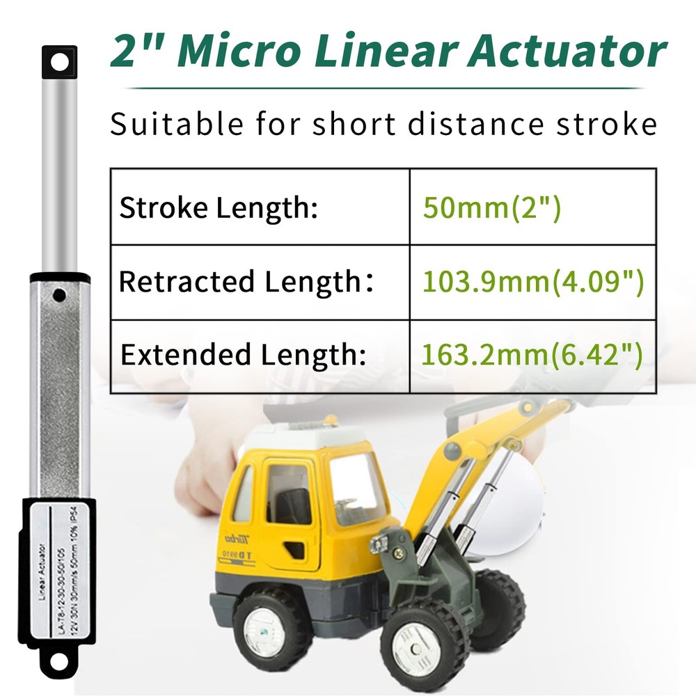 Micro Linear Actuator with Switch Controller, 2 Stroke Small Electric Motion Act