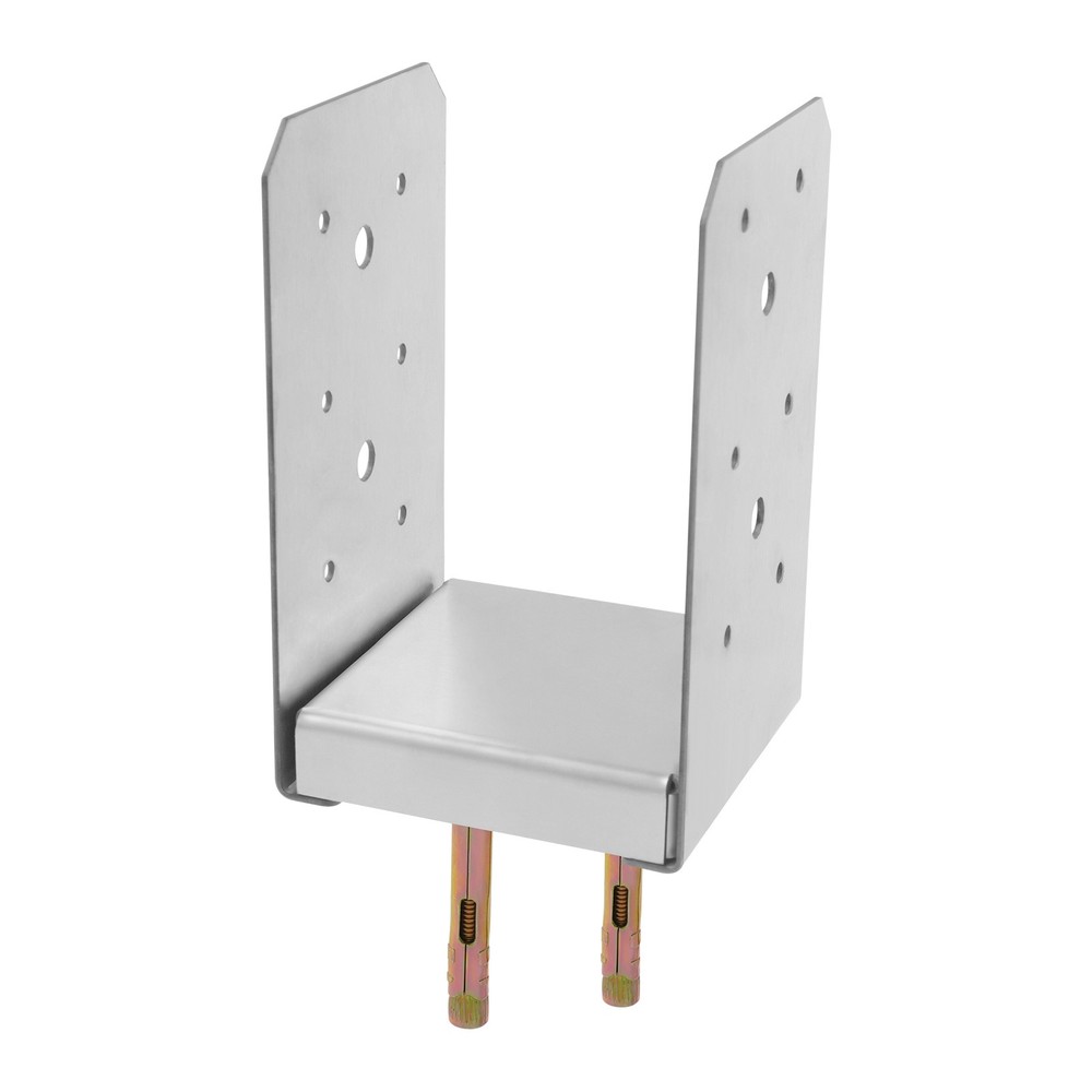201 Stainless Steel Post Base, 12PCS Post Anchor Brackets, Adjustable Post Base