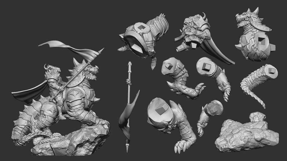 Dragonborn Commander | TABLETOP SCALE | TTRPG Miniature | White Werewolf Tavern