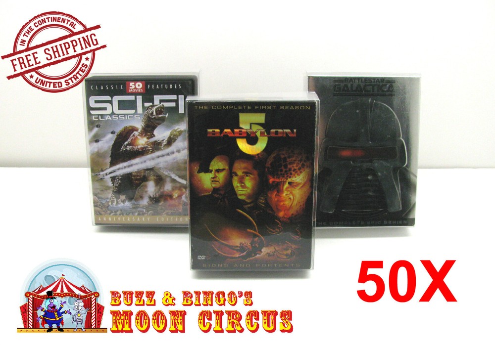 50x DVD OVERSIZED BOX SET (SIZE DVO E) - CLEAR PLASTIC PROTECTIVE BOX PROTECTOR