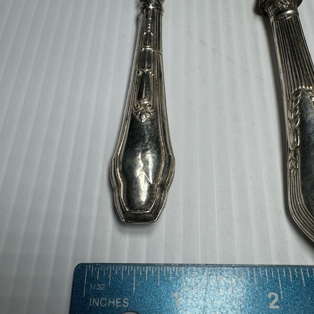Antique Silver Handles 800 Serving Piece Pastry Server / Flipper Brass