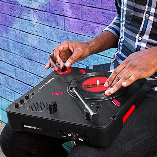 Numark scratch turntable with Built-In DJ Scratch Switch,Speaker PT01