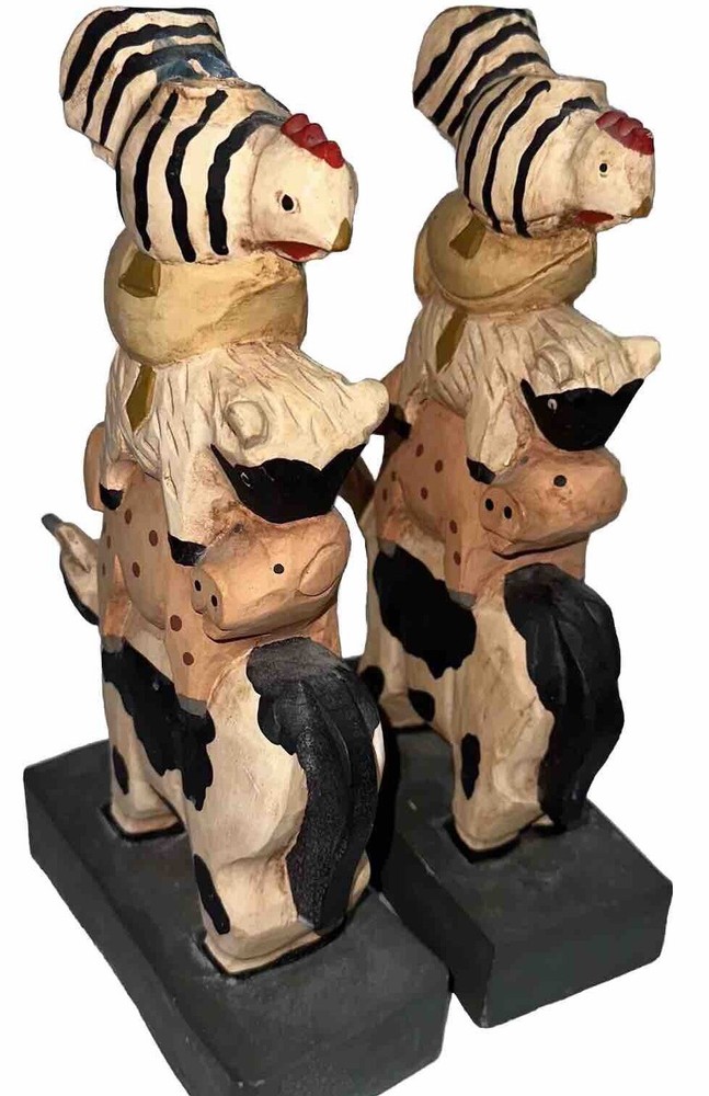 Farm Animals Statue Candle Holder 10"