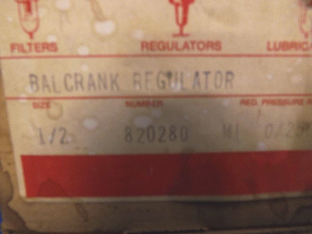 BALCRANK REGULATOR NO. 820208,SIZE 1/2,0/250 PSI