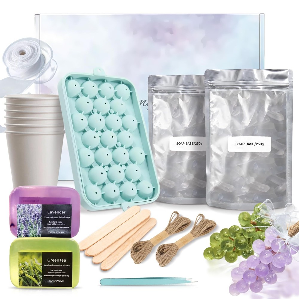 DIY Grape Soap Making Kit - Enough to Make 2 Full Bunches, Includes Silicone ...