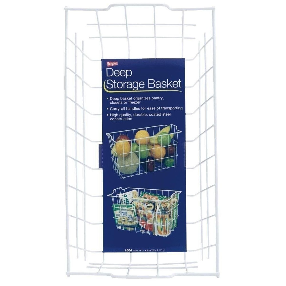 Grayline White Storage Basket