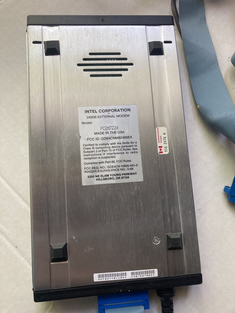 Intel 24ex Modem Includes AC power Adapter & Cable.