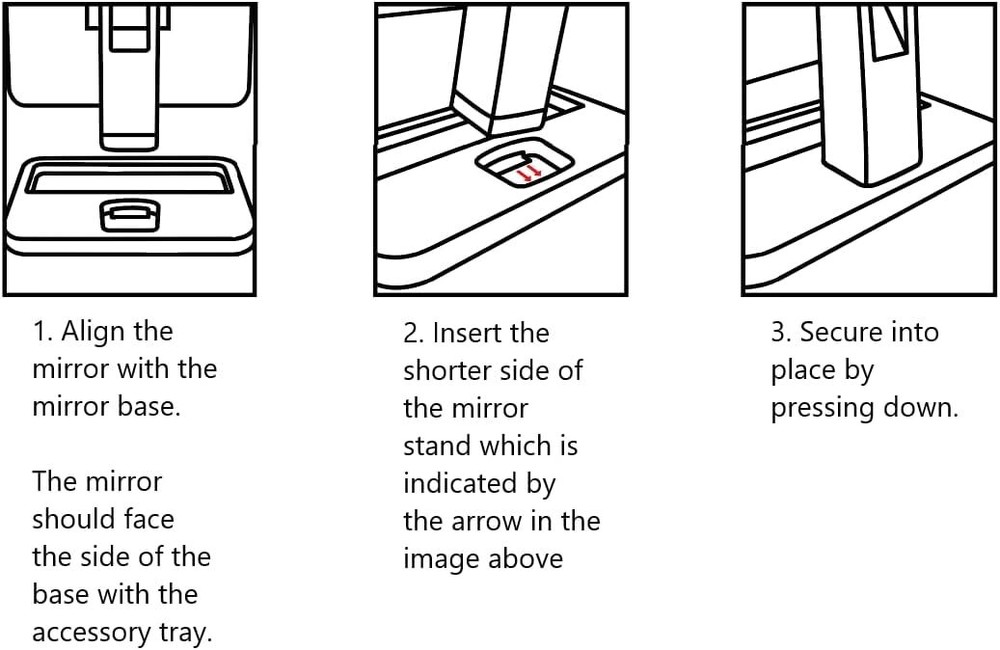 MELANNCO Black Tri Fold LED Vanity Mirror, 3 Magnifications and