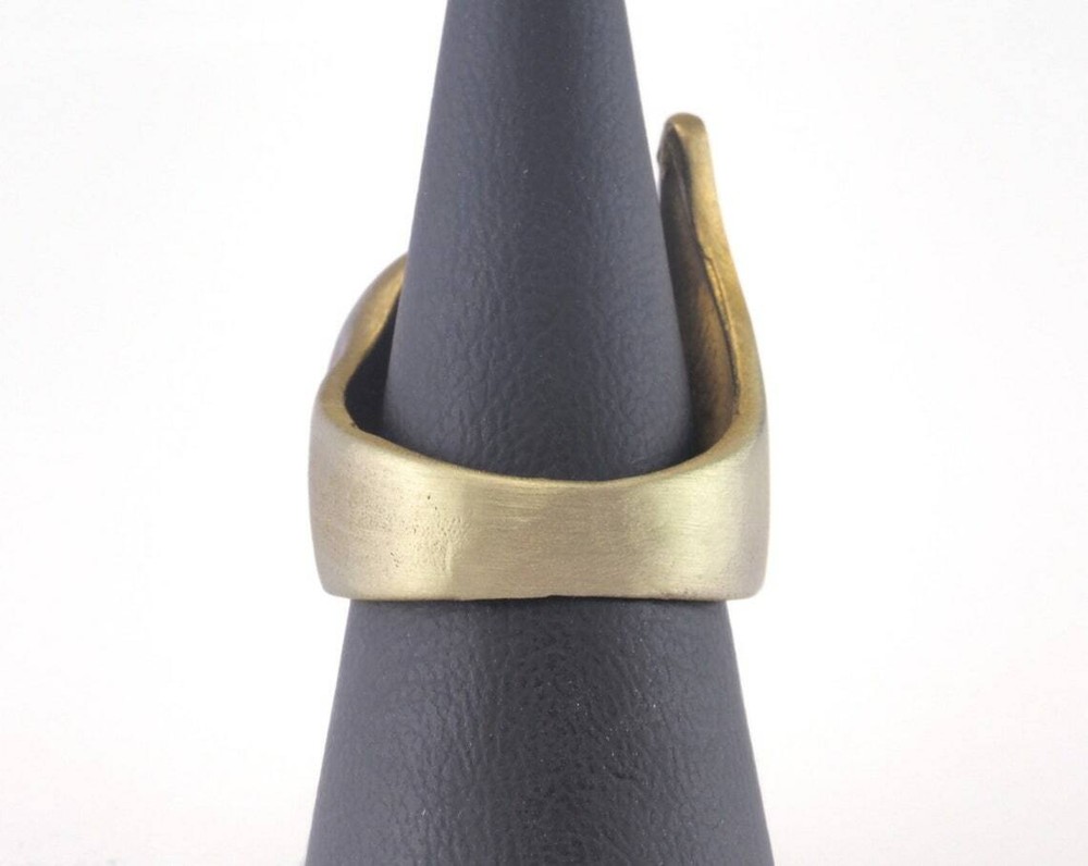 Ring Adjustable Ring Bezel - Raw brass (18mm 7.5US inner size - Adjustable )2851