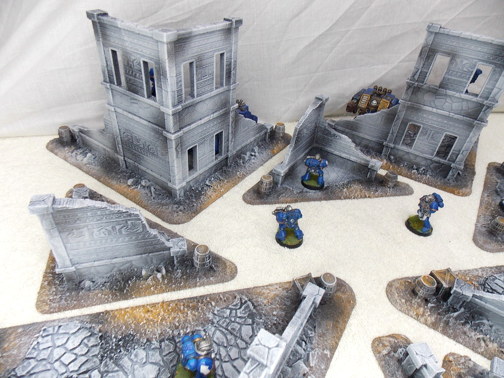 WARGAMING TERRAIN PAINTED, MEGA BUNDLE SET OF 10 PIECES