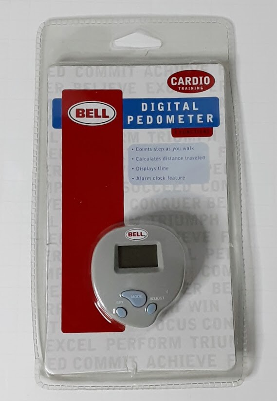 BELL CARDIO TRAINING 4 FUNCTION DIGITAL PEDOMETER [STEP COUNT WATCH TIMER ALARM]