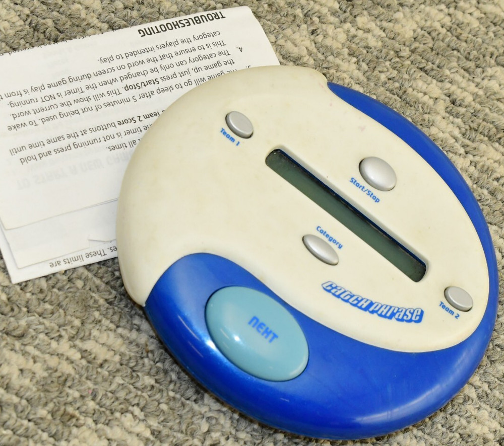 Catch Phrase Game Handheld Electronic Party Hasbro Classic Blue White