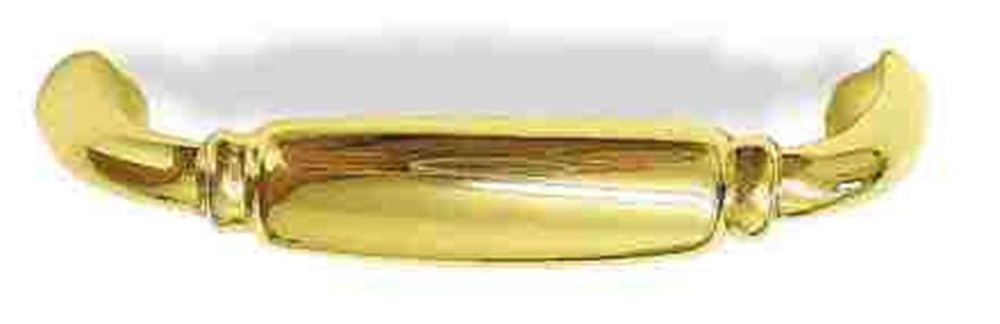 3" Stylish Pull Polished Brass