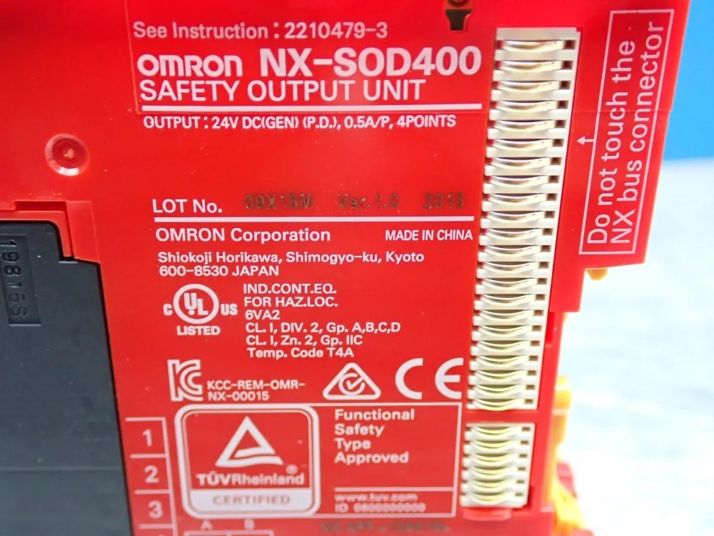 OMRON SAFETY I/O CONTROL UNIT, 2PCS NX-SOD400