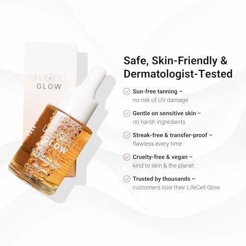 Glow Self-Tanning Drops for Face & Body, DHA & Squalane Formula, Customizable
