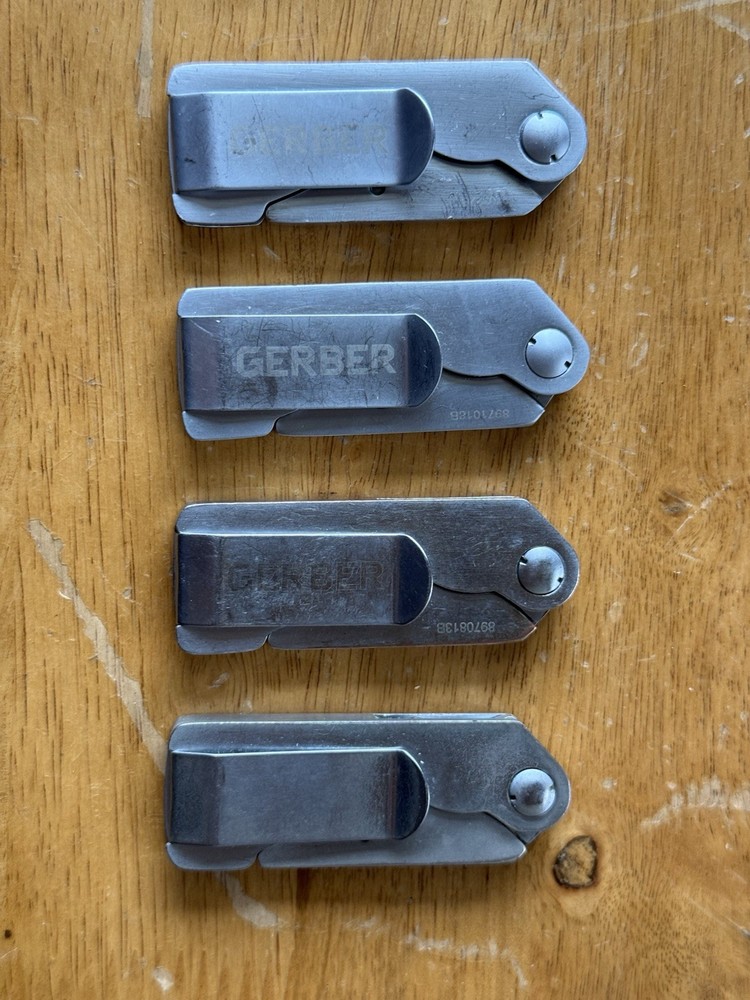 Gerber EAB Utility Knife Liner Lock Plain Edge Replaceable Blade Original Used