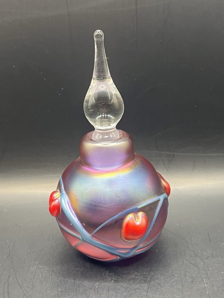 Vandermark Signed Hanging Hearts Perfume Bottle