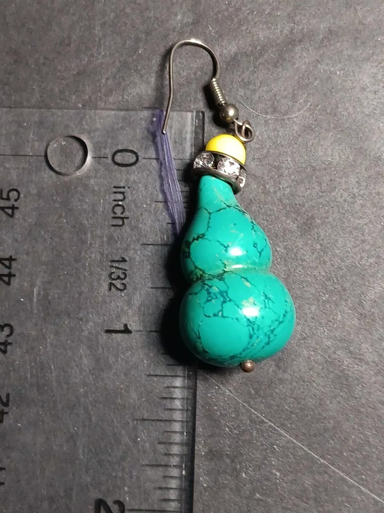 Silver Dangle Earrings Turquoise Southwestern