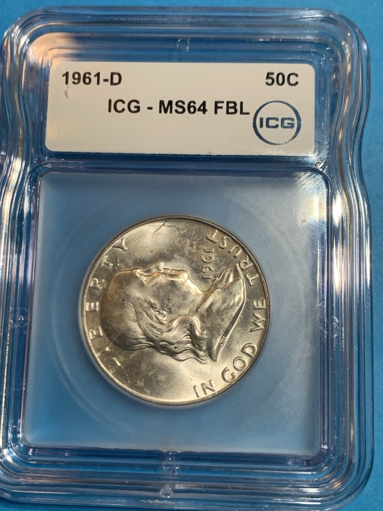 1961-D Franklin Half Dollar PCGS MS64 FBL