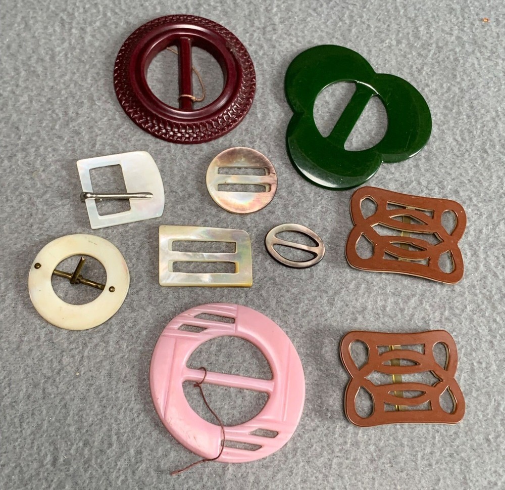 Vintage Assorted Plastic Belt Buckles