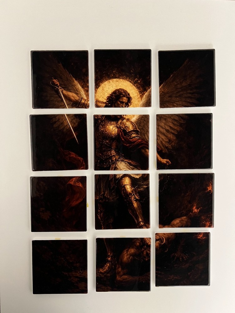 Archangel Warrior Ceramic Tile Art – Premium Printed Decorative Wall Tile