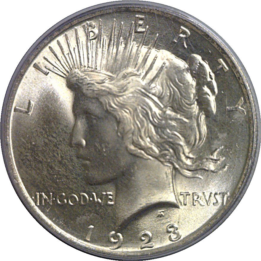 1923 Peace Dollar PCGS MS-66