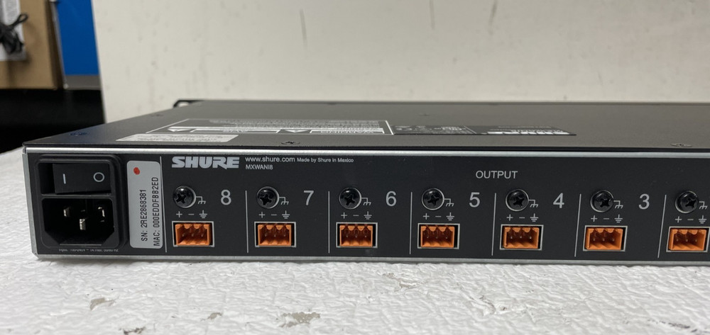 Shure MXWANI8 Microflex Wireless Audio Network Interface w/ Rack Ears