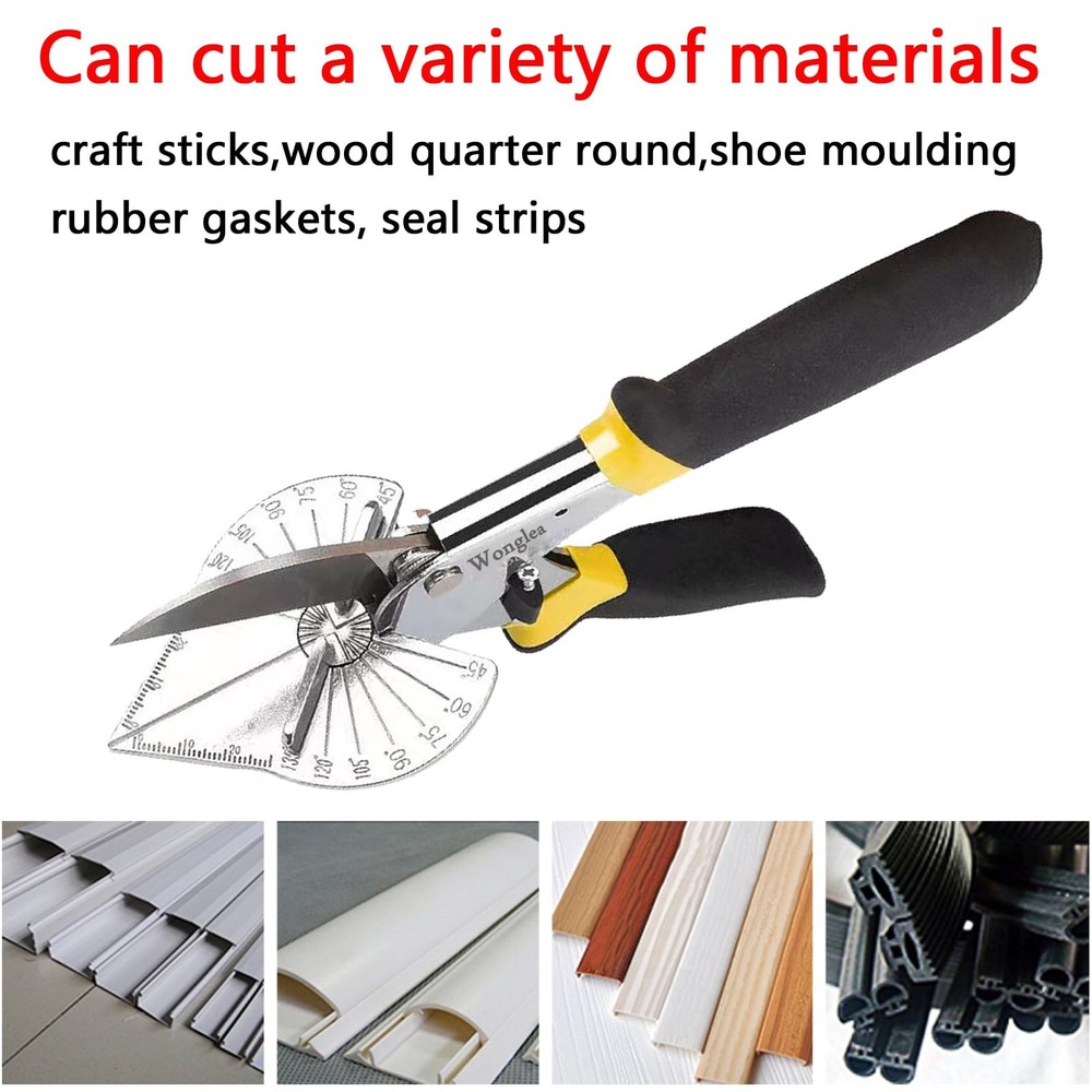 Wonglea Miter Shears,Quarter Round Cutting Tool for Angular Cutting Moulding