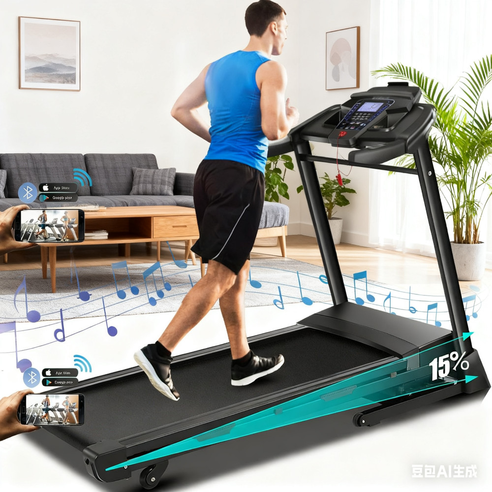 3.25HP Folding Treadmill  Electric Treadmill Running Motorized Exercise Machine