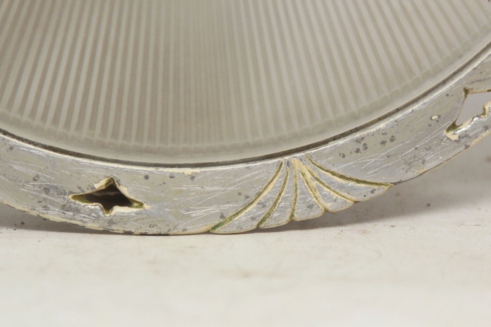 Art Deco Glass & Metal Pendant Light