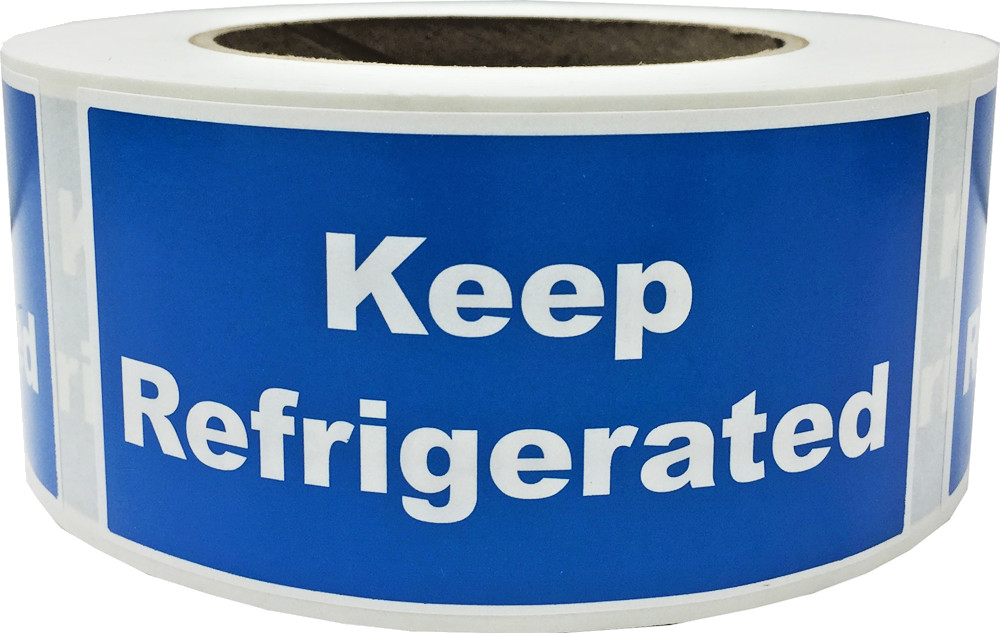 KEEP REFRIGERATED Labels | 2 x 4" Inches | 500 Pack