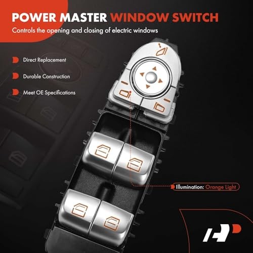 Front Left Master Power Window Switch Compatible with Mercedes Benz E-Class