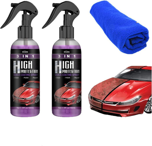 2 Pack 3 in 1 High Protection Quick Coating Spray,High Car...