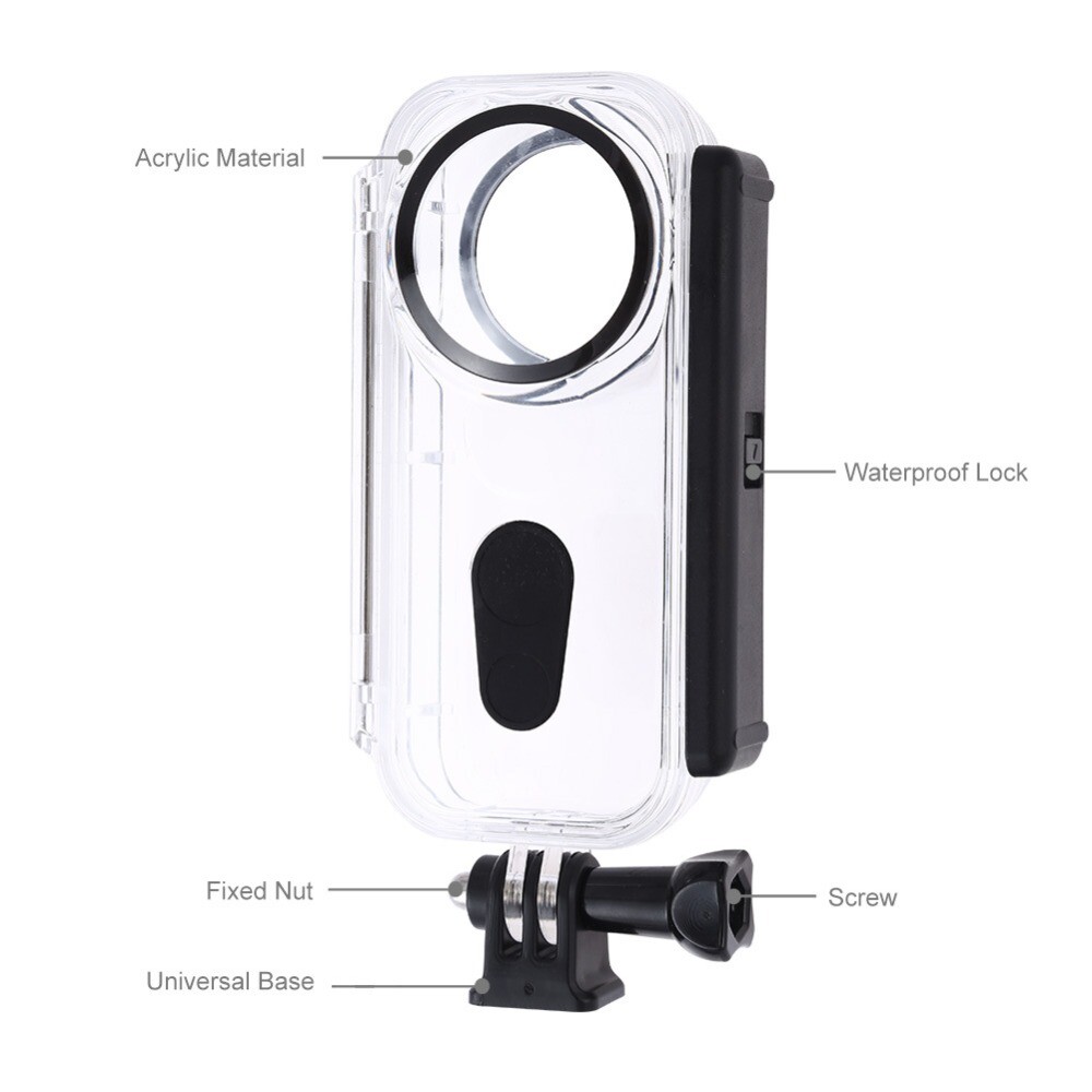 Acrylic Waterproof Diving Case Shell Protective Cover for Insta360 ONE X Camera