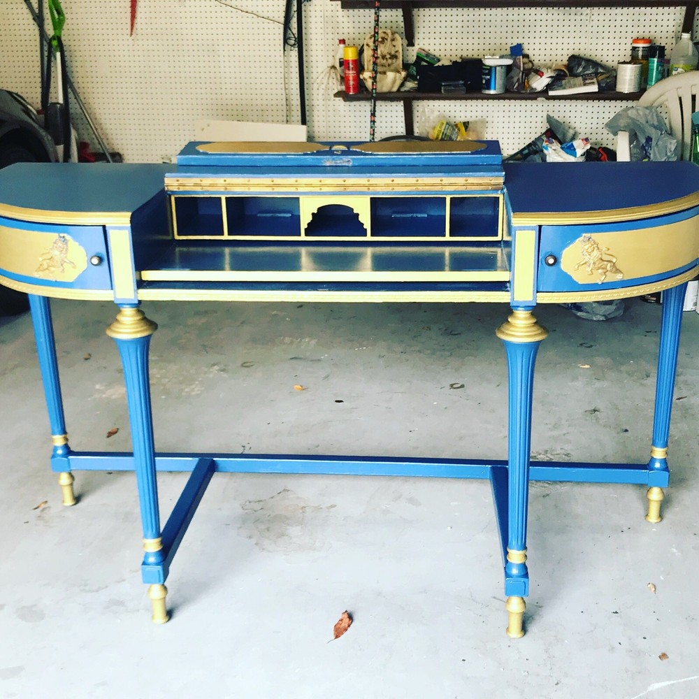 Antique desk Refinished Approximately Two Centuries Old. New Bottom Base