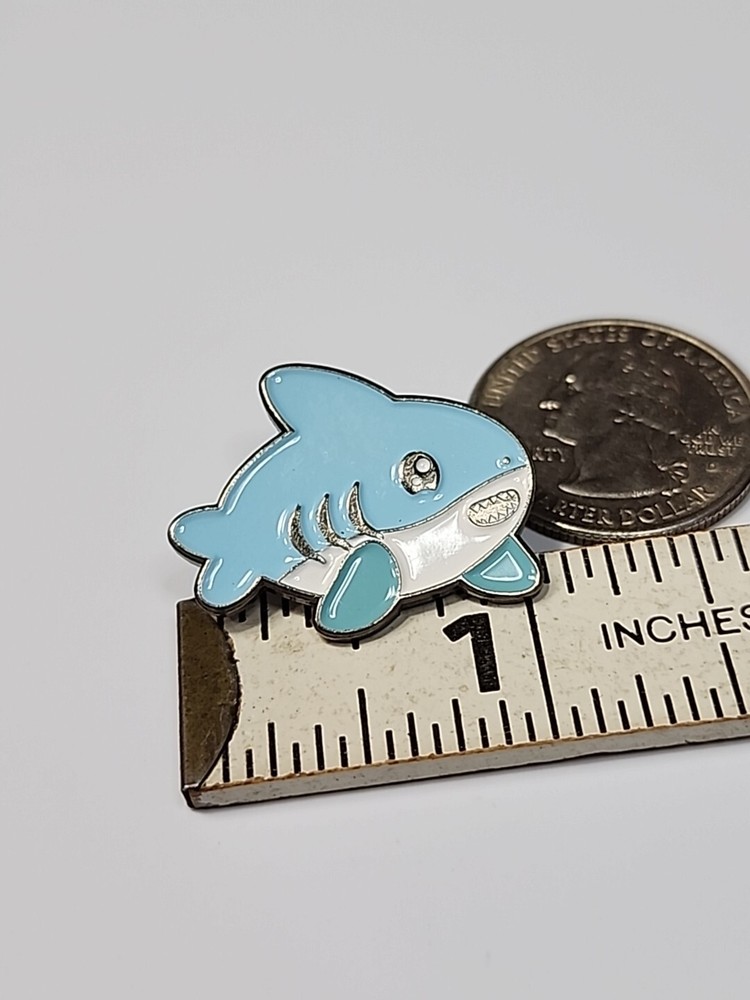 Blue Cartoon Shark Lapel Pin