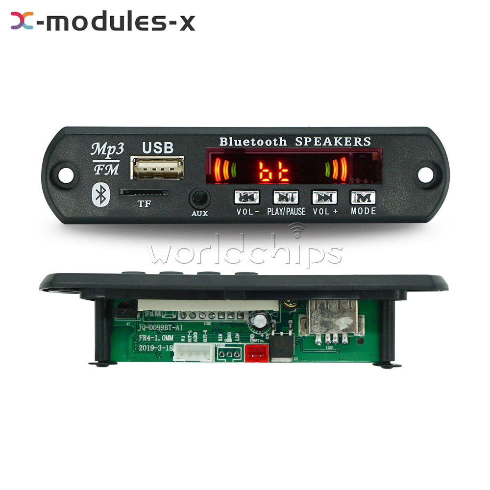 Wireless Bluetooth 12V MP3 WMA Decoder Board Audio Module USB Radio+Battery S