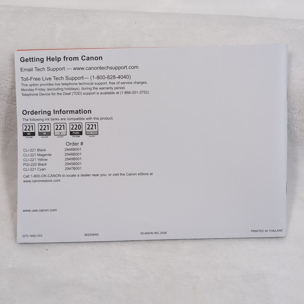 Canon Pixma MP960 Quick Start Guide manual