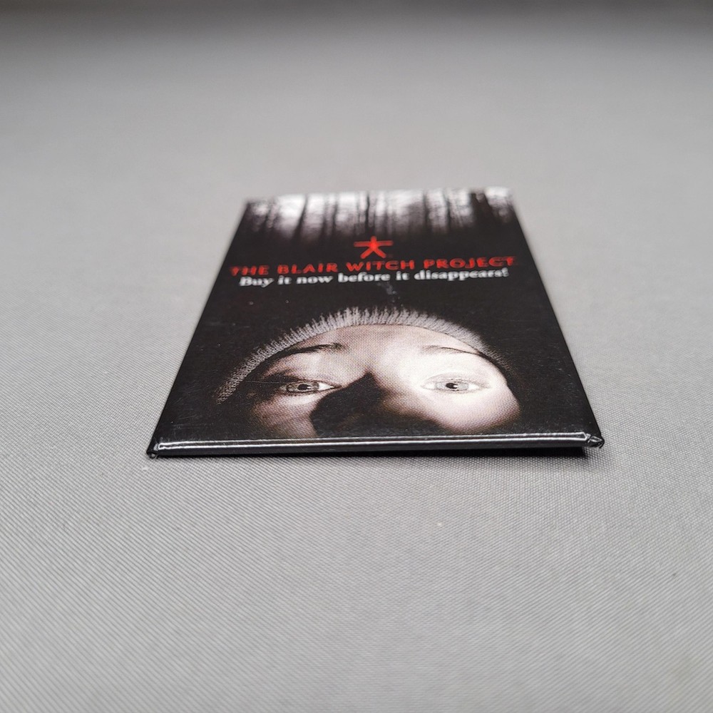 Vintage 1999 The Blair Witch Project Movie Promo Pinback Button Pin Rectangular