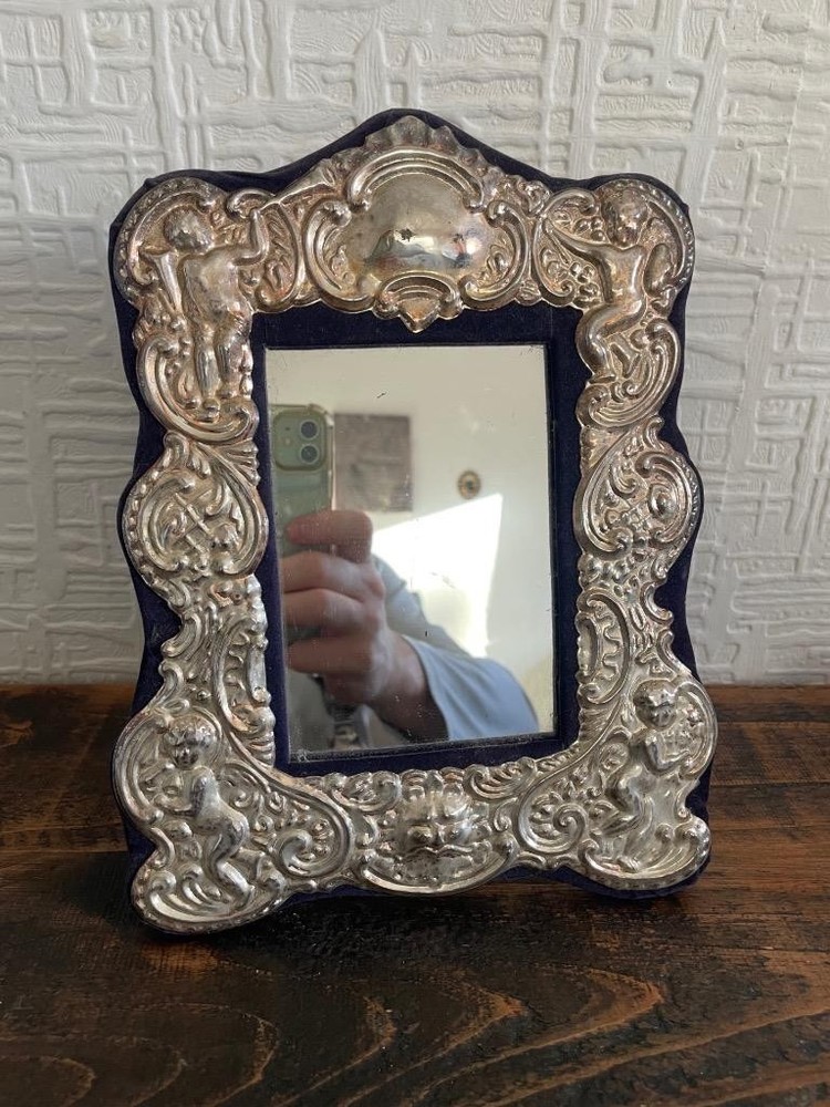 LOVELY VINTAGE SILVER PLATED MIRROR