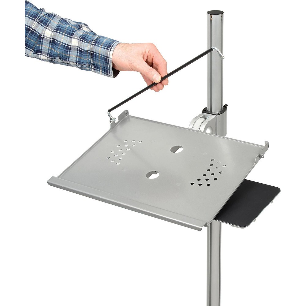 Height Adjustable Anti-Theft Mobile Laptop Computer Workstation Security Cart