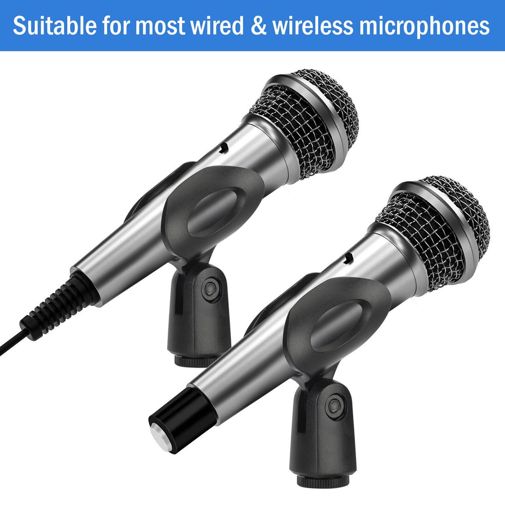 4 PCS Microphone Clip Handheld Wireless Transmitter with Female Threaded Adapter