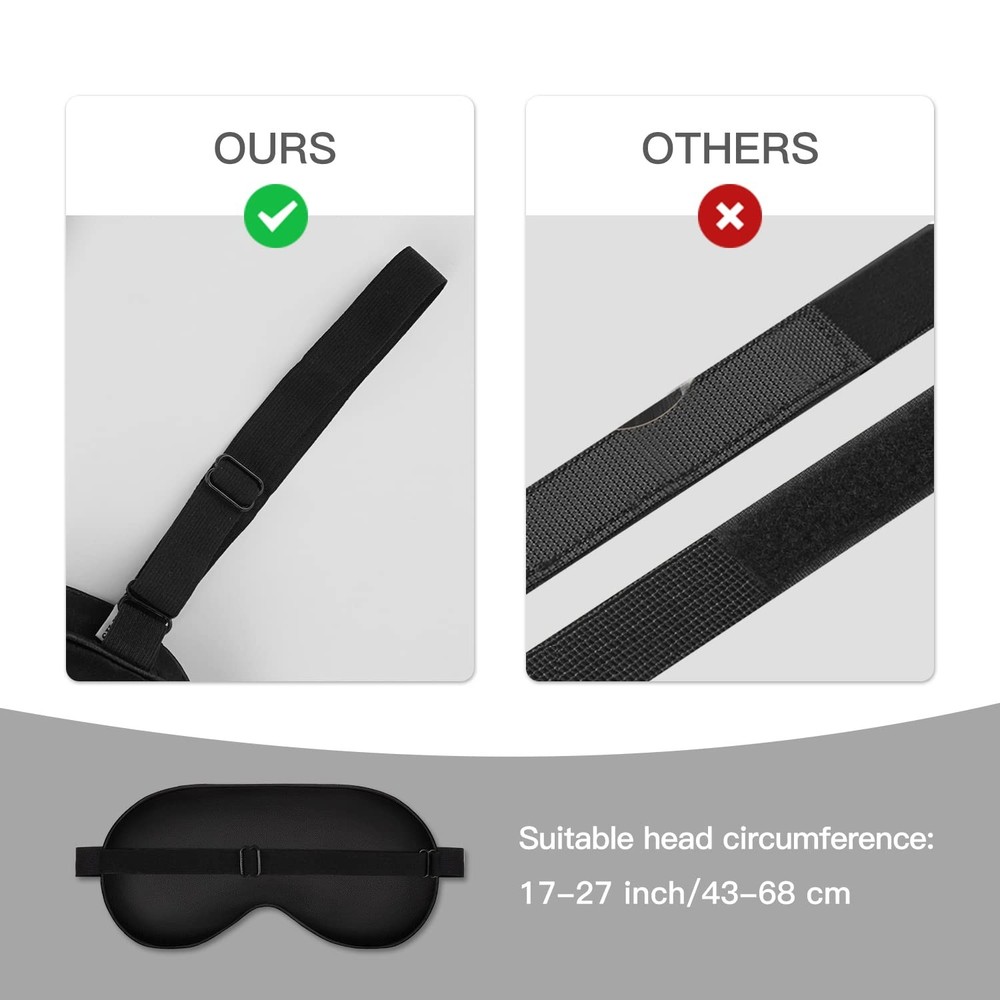 Double Sided Silk Sleep Eye Mask - Breathable & Light Blocking Sleeping Relax