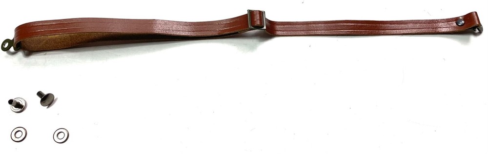 WWII US 1ST PATTERN M1 HELMET LEATHER HAWELY LINER FIXED CHINSTRAP