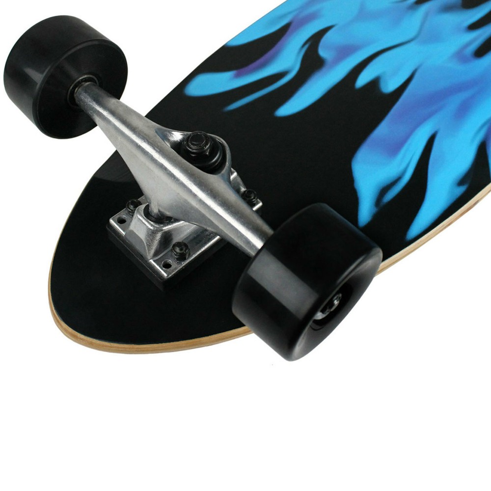 Krown - Pin Tail Blue Flame Longboard