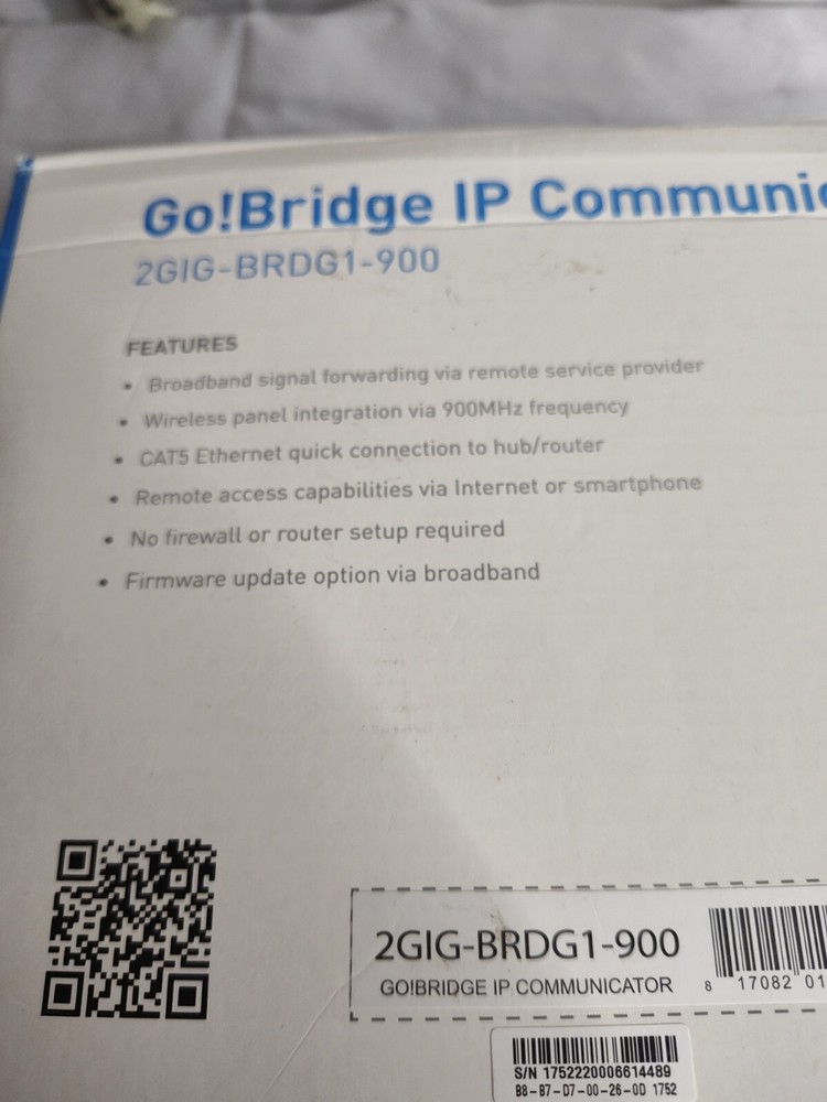 GO! BRIDGE IP COMMUNICATOR 2GIG-BRDG1-900....A1