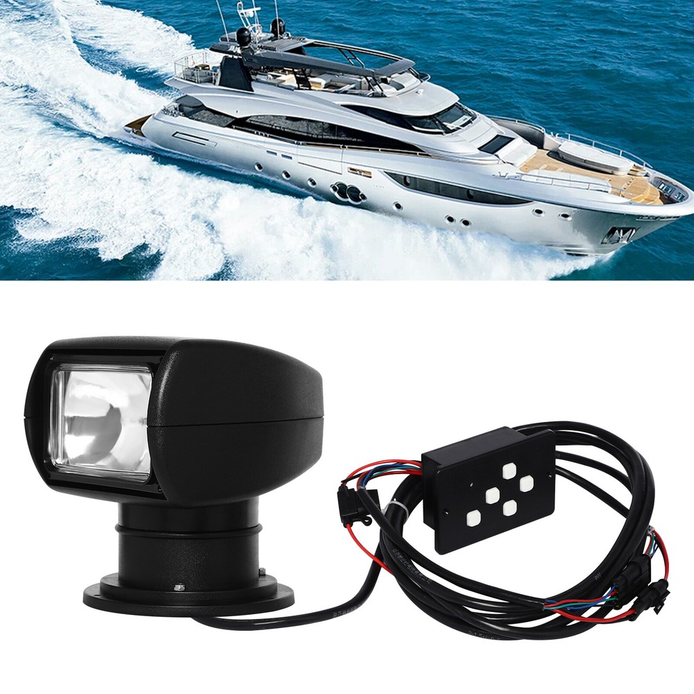 Remote Control Searchlight Spotlight 360 Rotating 2500LM For Marine Boat Car