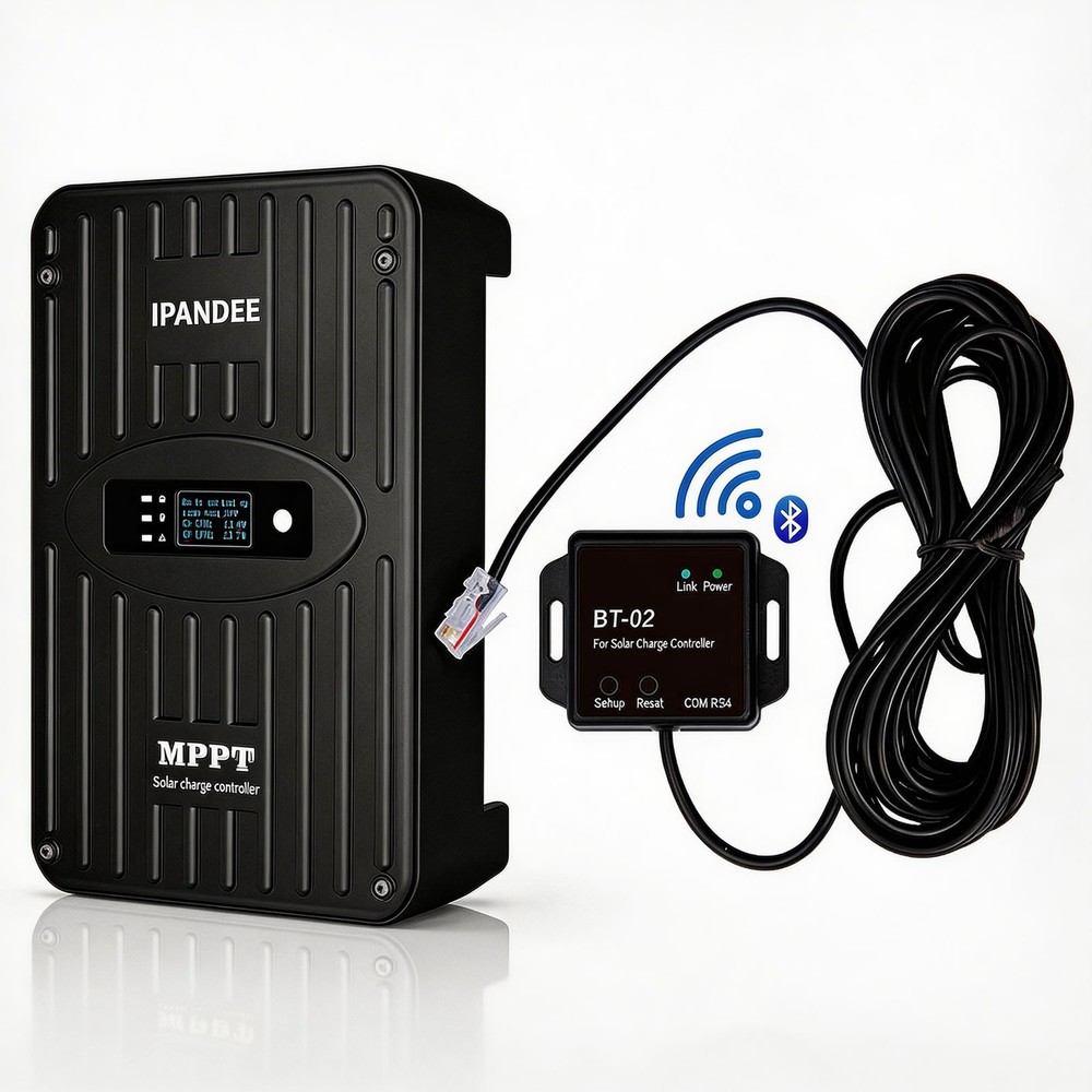 MPPT 40A Solar Charge Controller Bluetooth 12V/24V Regulator for Solar Panel Kit